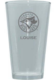 Toronto Blue Jays Personalized Laser Etched 17oz Pint Glass - White