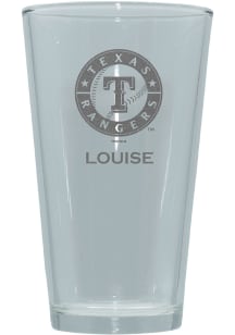 Texas Rangers Personalized Laser Etched 17oz Pint Glass - White
