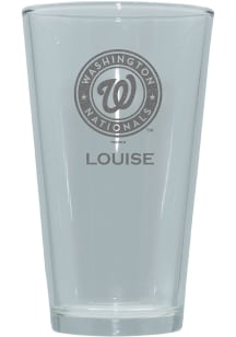 Washington Nationals Personalized Laser Etched 17oz Pint Glass - White