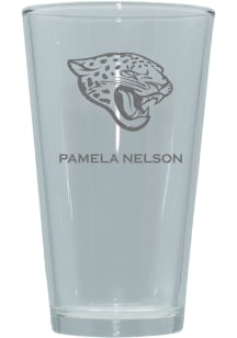 Jacksonville Jaguars Personalized Laser Etched 17oz Pint Glass - White