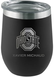 Ohio State Buckeyes Personalized Laser Etched 12oz Stemless Wine Tumbler - Black