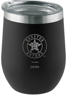 Houston Astros Personalized Laser Etched 12oz Stemless Wine Tumbler - Black