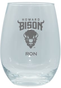 Illinois Fighting Illini Personalized Laser Etched 15oz Stemless Wine Glass - White