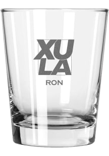 Xavier Musketeers Personalized Laser Etched 15oz Double Old Fashioned Rock Glass - White