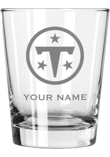 Tennessee Titans Personalized Laser Etched 15oz Double Old Fashioned Rock Glass - White