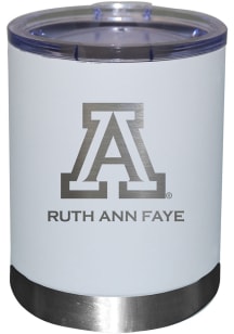 Arizona Wildcats Personalized Laser Etched 12oz Lowball Tumbler - White