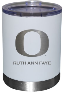 Oregon Ducks Personalized Laser Etched 12oz Lowball Tumbler - White