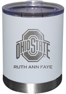 Ohio State Buckeyes Personalized Laser Etched 12oz Lowball Tumbler - White