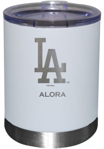 Los Angeles Dodgers Personalized Laser Etched 12oz Lowball Tumbler - White