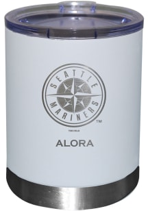 Seattle Mariners Personalized Laser Etched 12oz Lowball Tumbler - White