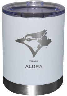 Toronto Blue Jays Personalized Laser Etched 12oz Lowball Tumbler - White