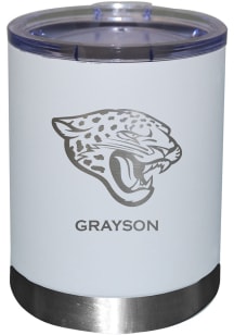 Jacksonville Jaguars Personalized Laser Etched 12oz Lowball Tumbler - White