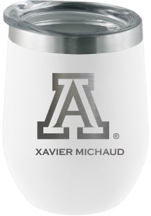 Arizona Wildcats Personalized Laser Etched 12oz Stemless Wine Tumbler - White