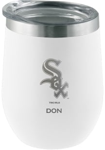 Chicago White Sox Personalized Laser Etched 12oz Stemless Wine Tumbler - White