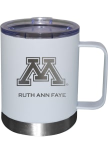 Minnesota Golden Gophers Personalized Laser Etched 12oz Handle Lowball Tumbler - White