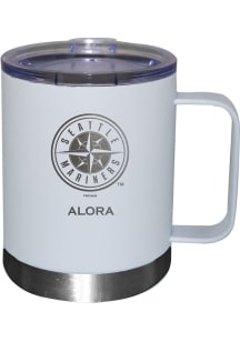 Seattle Mariners Personalized Laser Etched 12oz Handle Lowball Tumbler - White