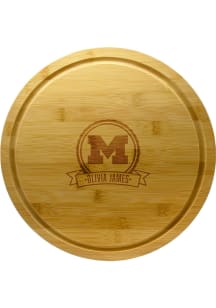 Michigan Wolverines Personalized 13 Inch Bamboo Lazy Susan Serving Tray