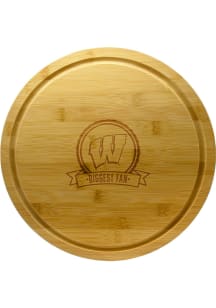 Wisconsin Badgers Personalized 13 Inch Bamboo Lazy Susan Serving Tray