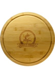 Miami Marlins Personalized 13 Inch Bamboo Lazy Susan Serving Tray