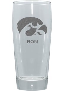Iowa Hawkeyes Personalized 16oz Clubhouse Pilsner Glass - Black