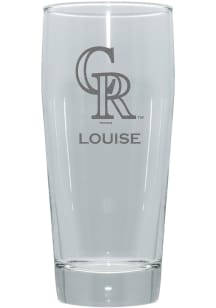 Colorado Rockies Personalized 16oz Clubhouse Pilsner Glass - Navy Blue