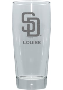 San Diego Padres Personalized 16oz Clubhouse Pilsner Glass - White