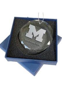 Michigan Wolverines Personalized Ornament - Blue