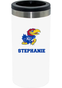 The Memory Company Kansas Jayhawks Personalized Slim Can Stainless Steel Coolie