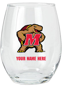 Maryland Terrapins Personalized Stemless Wine Glass - Red