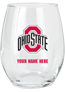 Ohio State Buckeyes Personalized Stemless Wine Glass - Red