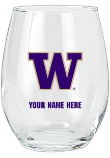 Washington Huskies Personalized Stemless Wine Glass - Red
