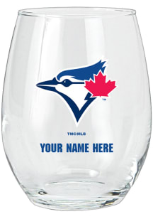 Toronto Blue Jays Personalized Stemless Wine Glass - Blue