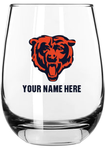 Chicago Bears Personalized Stemless Wine Glass - Navy Blue