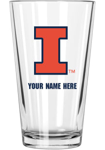 Illinois Fighting Illini Personalized Pint Glass - Navy Blue