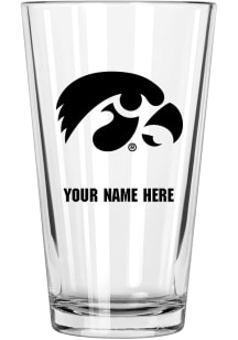 Iowa Hawkeyes Personalized Pint Glass - Black