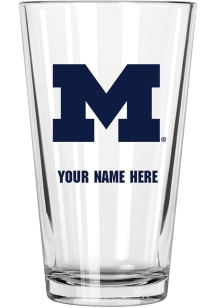 Michigan Wolverines Personalized Pint Glass - Blue