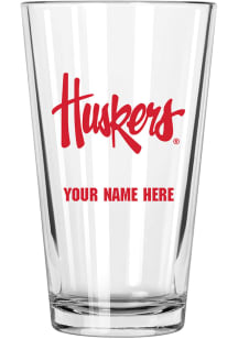 Nebraska Cornhuskers Personalized Pint Glass - Red