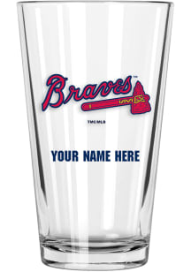 Atlanta Braves Personalized Pint Glass - Navy Blue