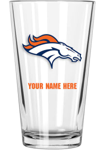 Denver Broncos Personalized Pint Glass - Navy Blue