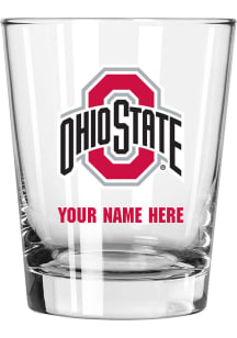 Ohio State Buckeyes Personalized 15oz Double Old Fashioned Rock Glass - Red