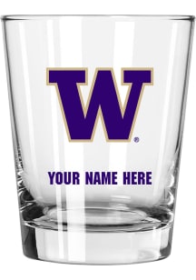Washington Huskies Personalized 15oz Double Old Fashioned Rock Glass - Red