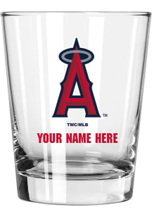Los Angeles Angels Personalized 15oz Double Old Fashioned Rock Glass - Red