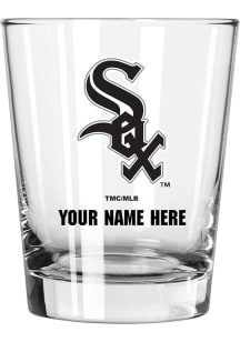 Chicago White Sox Personalized 15oz Double Old Fashioned Rock Glass - Red