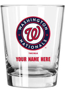 Washington Nationals Personalized 15oz Double Old Fashioned Rock Glass - Red
