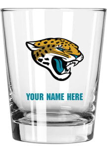 Jacksonville Jaguars Personalized 15oz Double Old Fashioned Rock Glass - Black