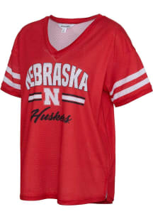 Nebraska Cornhuskers Womens Kickoff Fashion Football Jersey - Red