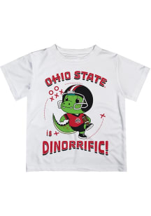 Vive La Fete Ohio State Buckeyes Infant Dino-Riffic Short Sleeve T-Shirt White
