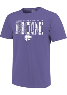 K-State Wildcats Womens Lavender Bow Mom Short Sleeve T-Shirt