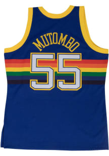 Dikembe Mutombo Denver Nuggets Mitchell and Ness 91-92 Swingman Jersey Big and Tall