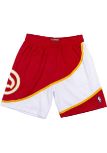 Mitchell and Ness Atlanta Hawks Mens Red 1986 Swingman Big and Tall Shorts